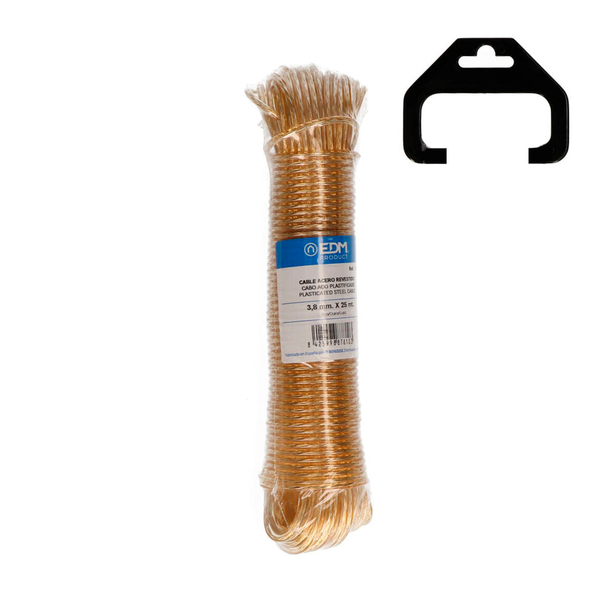 Madeja De Cable Edm 3,8 Mm X 25 M Dorado Acero / Vetonek_0