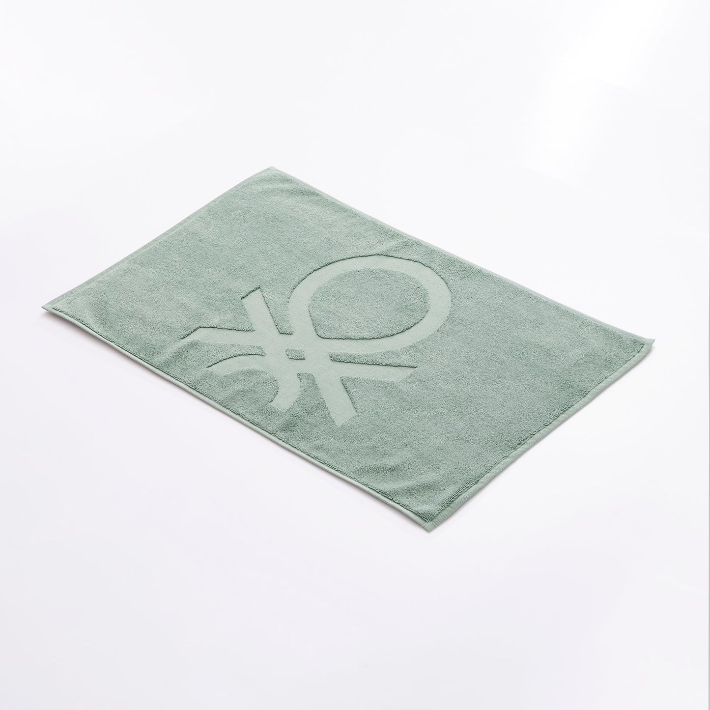 Alfombra De Baño 50x80cm 1000gsm 100% Algodon C/ Logo Bordado Verde Core Benetton_1