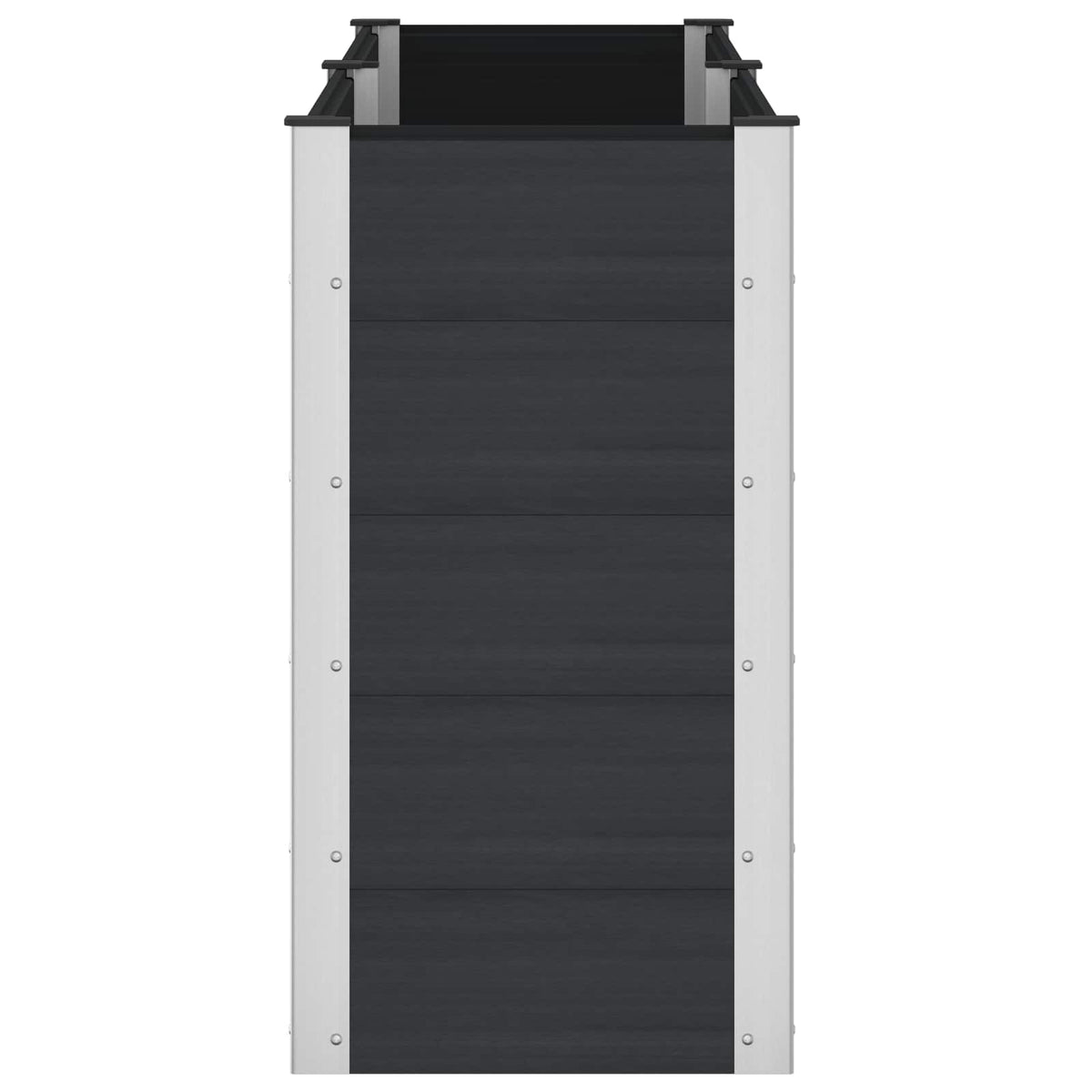 Arriate Elevado Negro 200 X 50 X 91 Cm Wpc Y Aluminio_3