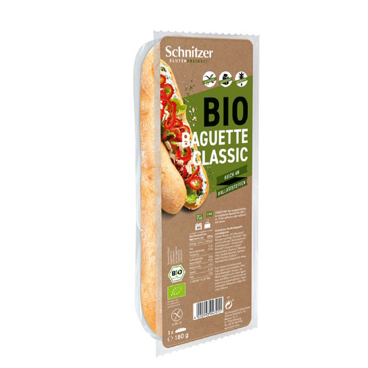 Pão Baguete Clássico Schnitzer Biológico Sem Glúten 180 g