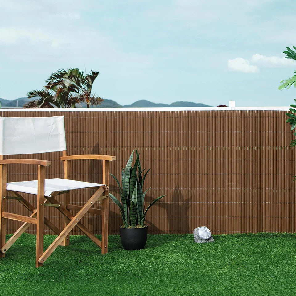 Pack Instalación Cañizo Pvc Lite 9 Metros Marrón 1x3 M_2