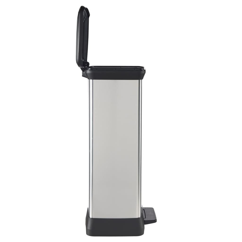 Curver Papelera De Pedal Doble Deco Plateado 23l + 23l_3
