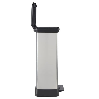 Curver Papelera De Pedal Doble Deco Plateado 23l + 23l_3