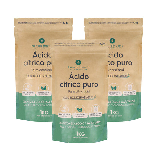 Embalagem 3x Ácido Cítrico Planeta Huerto 1 Kg