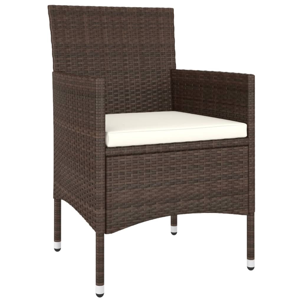 Vidaxl Juego De Muebles De Jardín De 5 Piezas Ratán Sintético Marrón_5