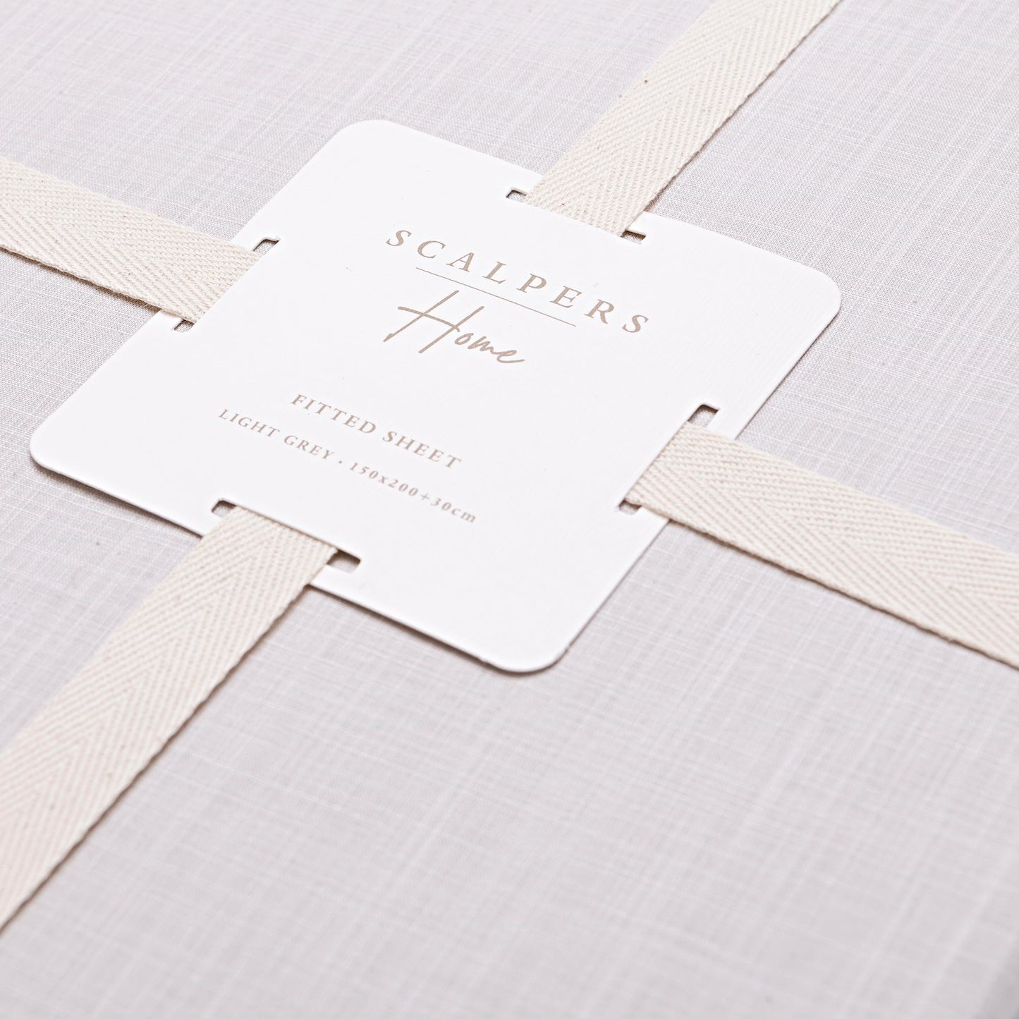 Sábana Bajera Gris 150x200+30cm 100% Algodón 140gsm Gris Haze Scalpers Home