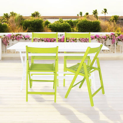 Well Home Mobiliario & Decoración - Pack 4 Sillas Bas En Madera De Haya, Acabado Verde_2