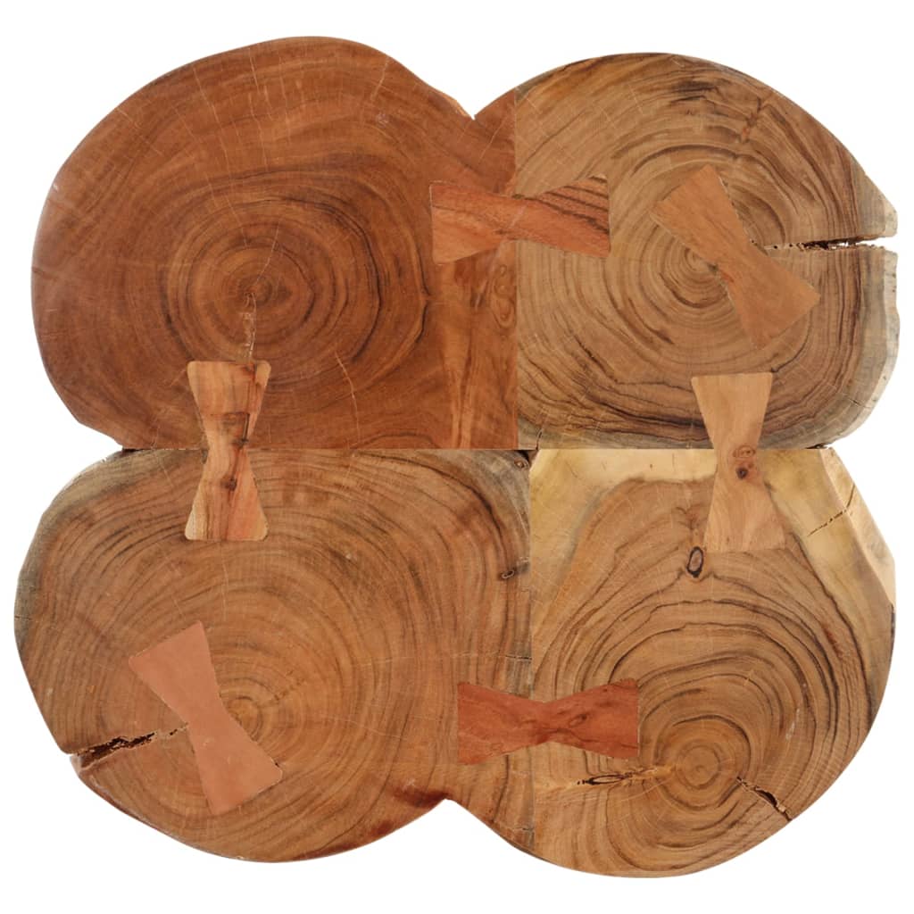 Mesa De Centro 4 Troncos Madera Maciza Acacia 36 Cm_1
