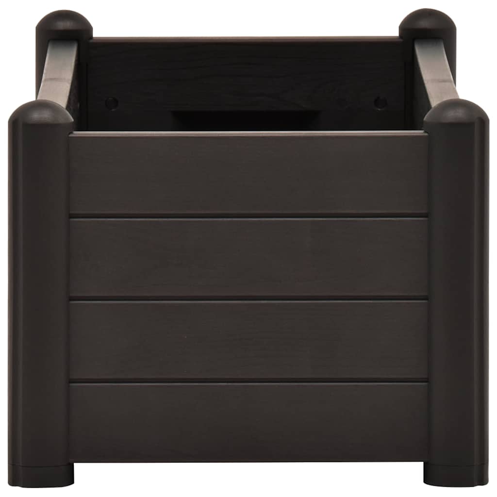 Arriate Elevado De Jardín Pp Gris Antracita 100x43x35 Cm_3