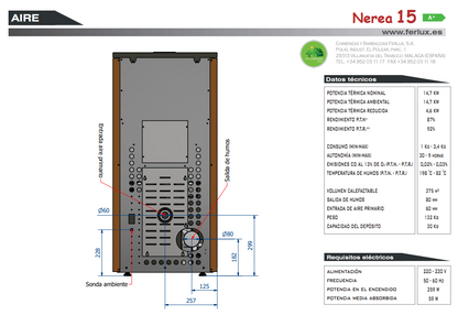 Bricosol Estufa De Pellets Nerea 15 Marron Vintage De Ferlux_4