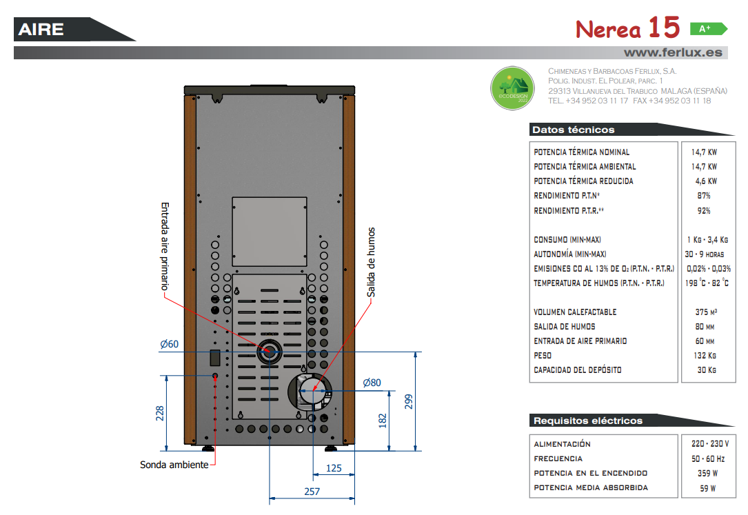 Bricosol Estufa De Pellets Nerea 15 Negro De Ferlux_4