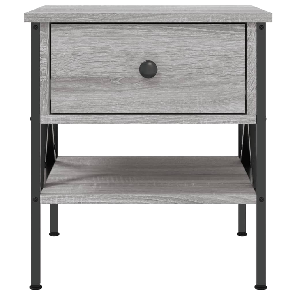 Mesita De Noche Madera De Ingeniería Gris Sonoma 40x42x45 Cm_3