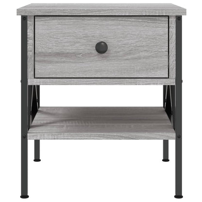 Mesita De Noche Madera De Ingeniería Gris Sonoma 40x42x45 Cm_3