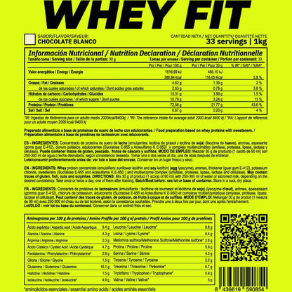 Whey Fit - 1kg - Chocolate Blanco - Aumenta La Masa Muscular - Masmusculo_4