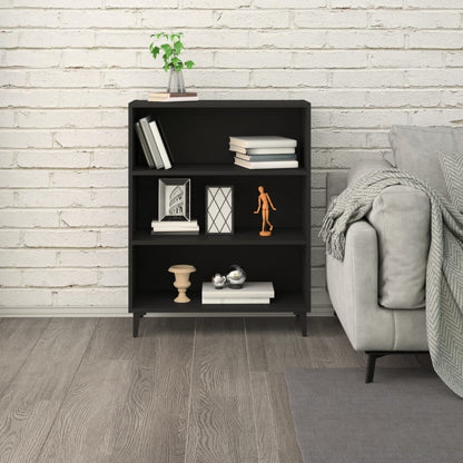 Aparador De Madera Contrachapada Negro 69,5x32,5x90 Cm / Vetonek_3