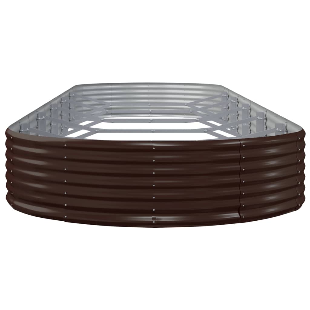 Jardinera Arriate Acero Galvanizado Marrón 523x140x36cm_3