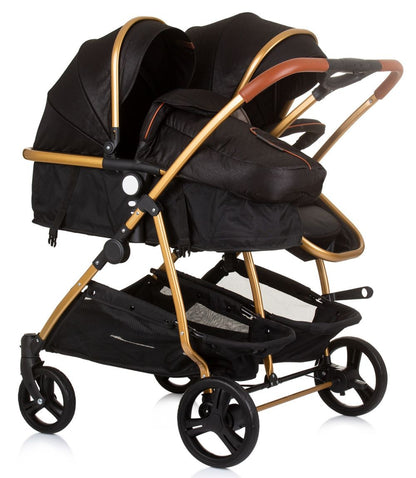 Carrito De Bebé Gemelar Dúo Smart Con 2 Grupo 0+ Obsidian Gold_1