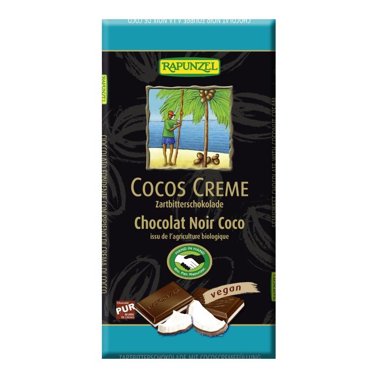 Tablete de Chocolate Negro com Coco Rapunzel 100g