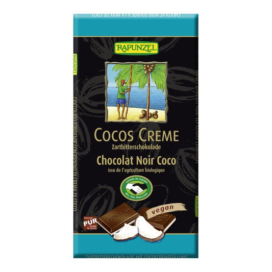 Tablete de Chocolate Negro com Coco Rapunzel 100g