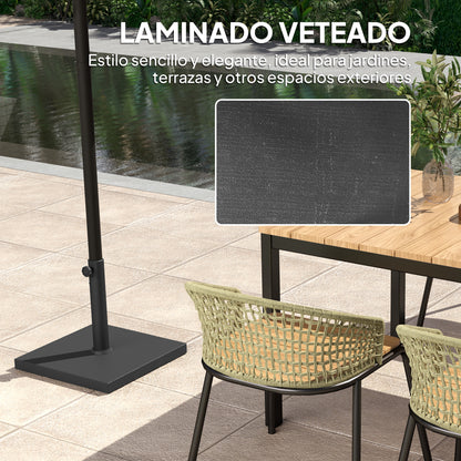 Outsunny Base Para Sombrilla Con Relleno De Cemento Para Poste De Ø38/48mm Negro_5