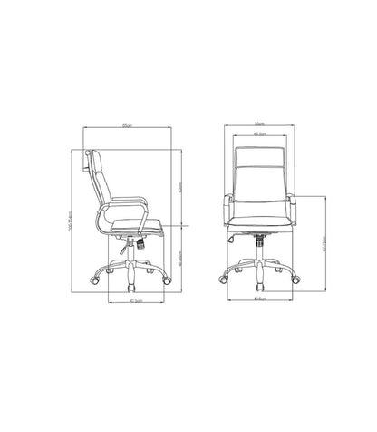 Silla De Oficina Jana En Marron. Alto: 106-114. Ancho: 55. Fondo: 65._3