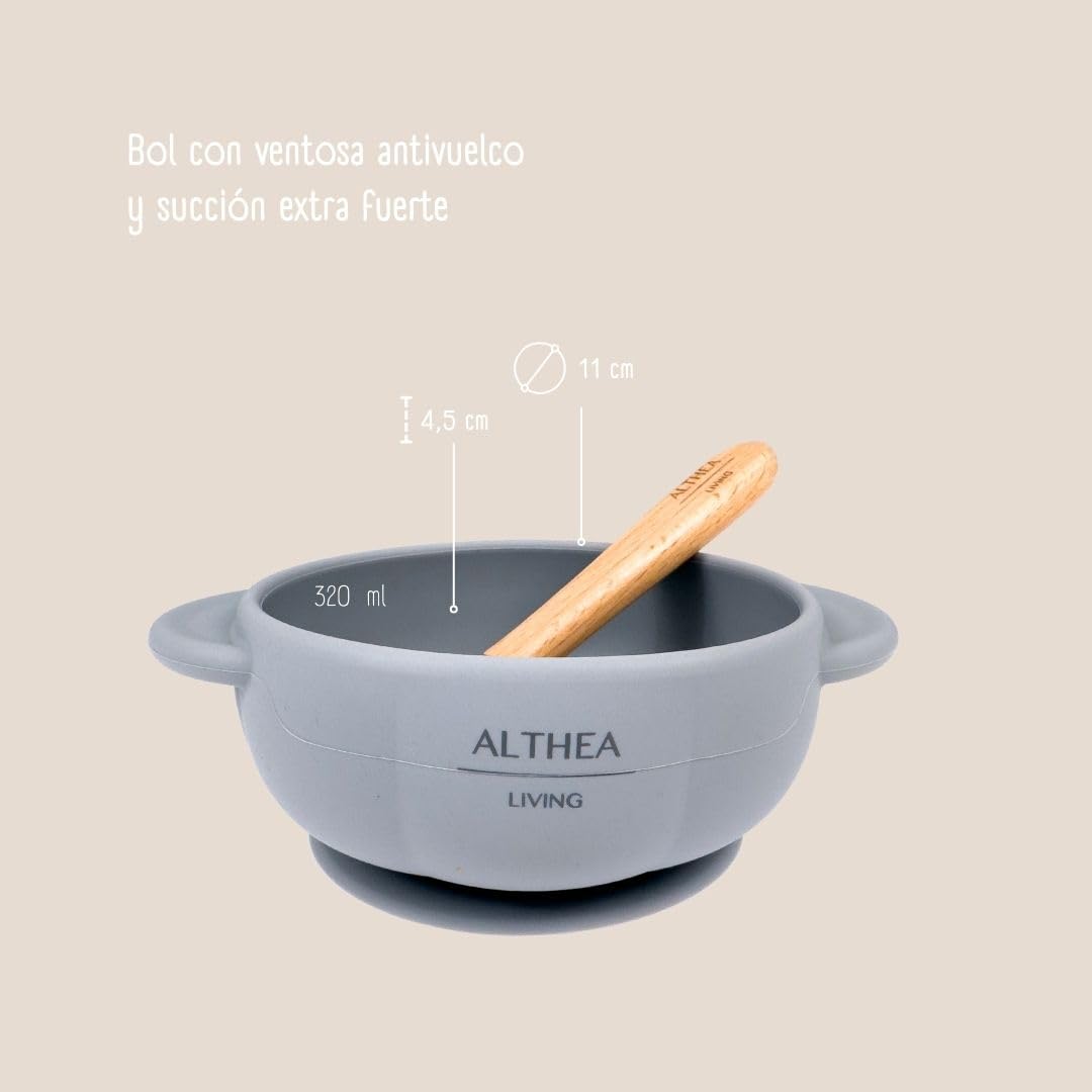 Vajilla De Silicona Orgánica - 15 Piezas - Gris Perla._5