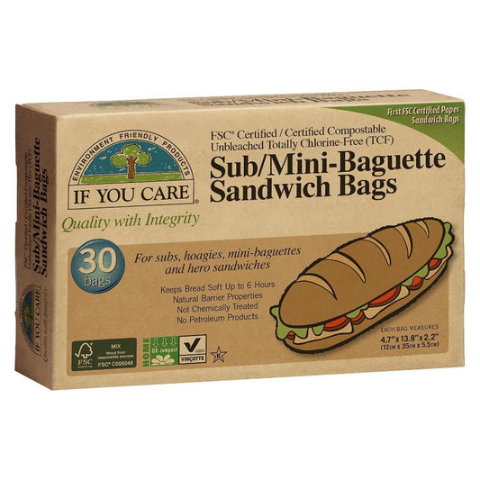 Sacos de papel para snacks If You Care, 30 unidades