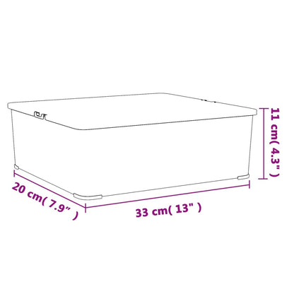Vidaxl Cajas De Almacenaje Apilables 6 Uds Plástico 5 L_2
