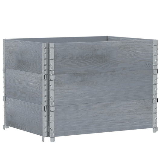Jardinera De Madera Maciza De Pino Gris 80x60 Cm_0
