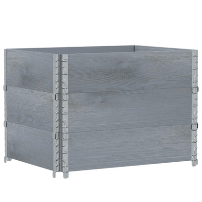 Jardinera De Madera Maciza De Pino Gris 80x60 Cm_0