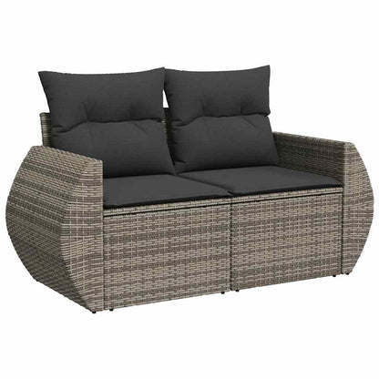 Set De Sofás De Jardín Y Cojines 8 Piezas Ratán Sintético Gris / Vetonek_3