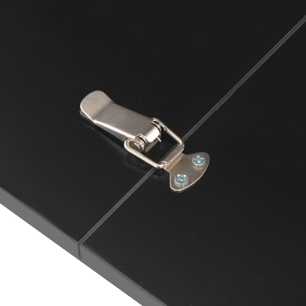 Mesa De Comedor Extensible Negro Brillante 175x90x75 Cm_4