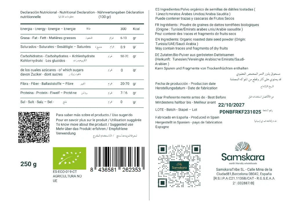 Café De Semilla De Dátil Tostado Bio - 250g_1