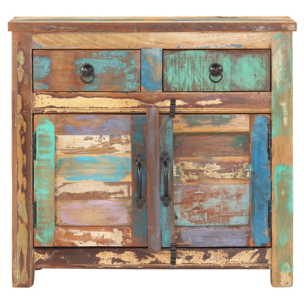 Aparador De Madera Maciza Reciclada 70x35x65 Cm_2
