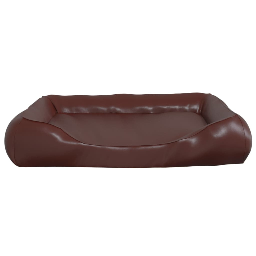Vidaxl Cama Para Perros De Cuero Sintético Marrón 80x68x23 Cm_3