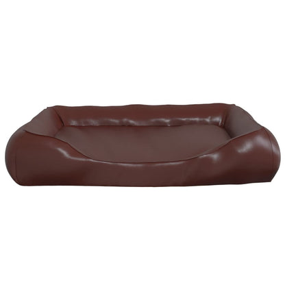 Vidaxl Cama Para Perros De Cuero Sintético Marrón 80x68x23 Cm_3