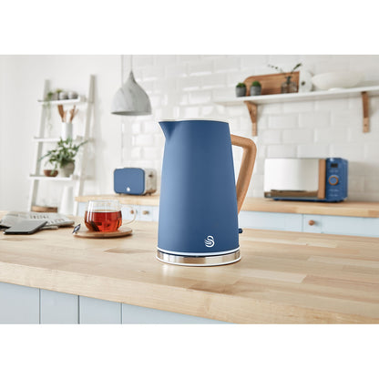 Swan Nordic Hervidor Agua Eléctrico Ultra Rápido, 1,7 L, Sin Bpa, Resistencia Oculta, Inalámbrico, Sk14610bluneu, Azul_1