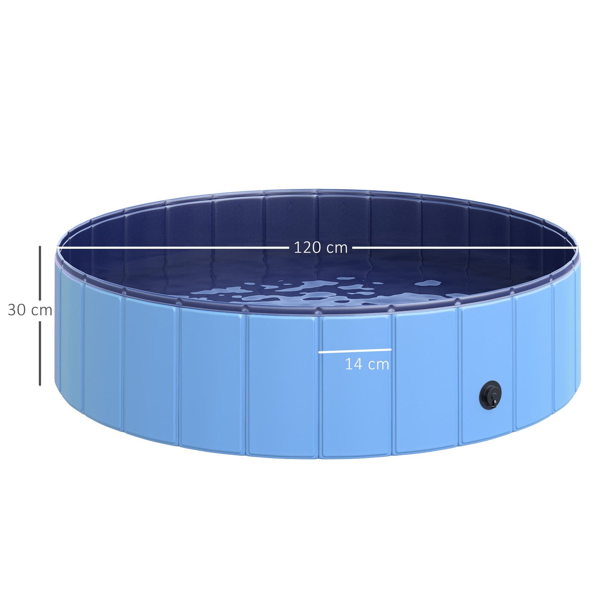 Pawhut Piscina Plegable Para Perros Gatos Bañera Portátil Antideslizante_2