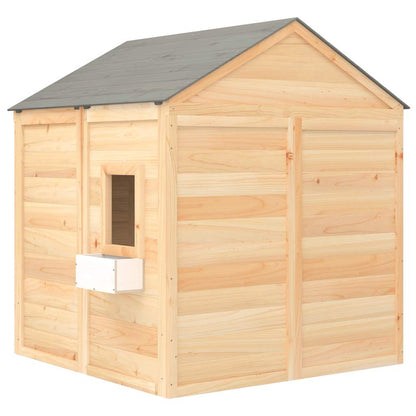 Casa De Juegos Con Puerta Con Cierre Y Macetas Madera Abeto_5