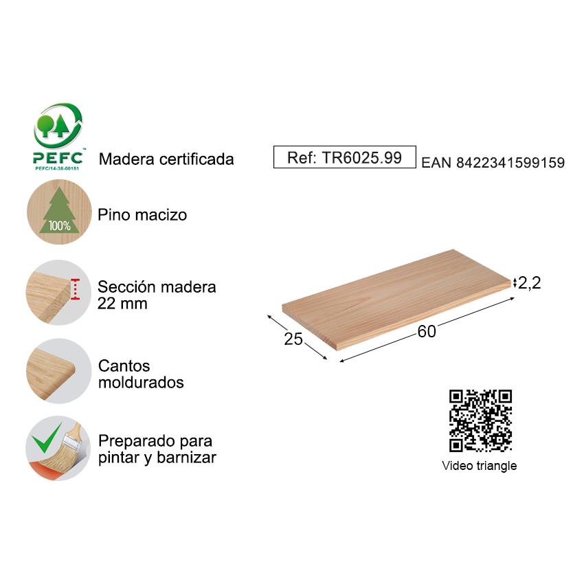 Prateleira de parede triangular 90x17 cm