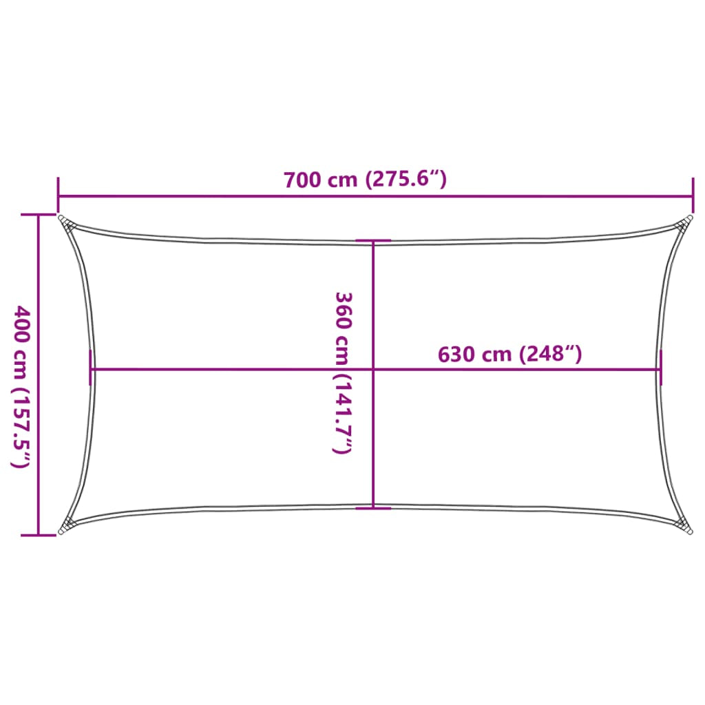 Vidaxl Toldo De Vela Hdpe Terracota 160 G/m² 4x7 M_2