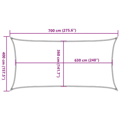 Vidaxl Toldo De Vela Hdpe Terracota 160 G/m² 4x7 M_2