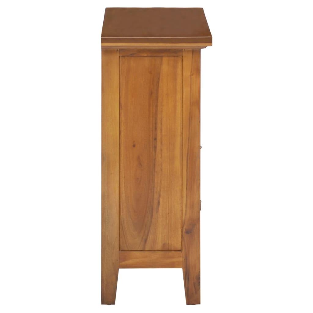 Mesita De Noche Madera Maciza De Caoba 60x30x75 Cm_3