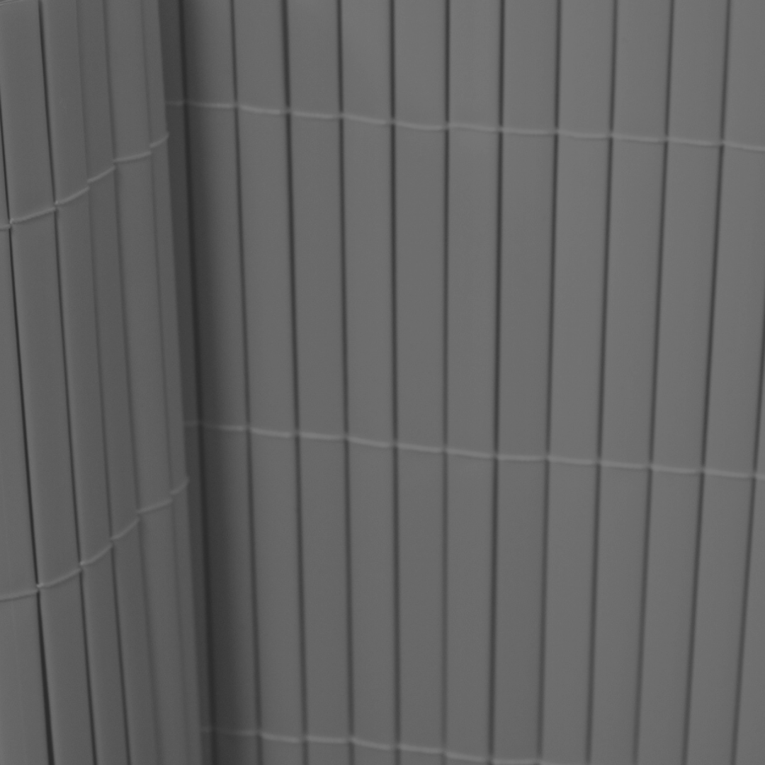 Cañizo Pvc Doble Cara| 1,5x3 M| Color Gris| Lamas 11 Mm| Composición 100% Pvc| Bridas Sujeción Incluidas_1