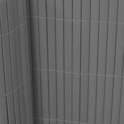 Cañizo Pvc Doble Cara| 1,5x3 M| Color Gris| Lamas 11 Mm| Composición 100% Pvc| Bridas Sujeción Incluidas_1
