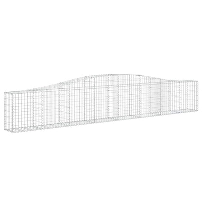 Cestas De Gaviones 3 Uds Forma De Arco Hierro 400x30x60/80 Cm_2