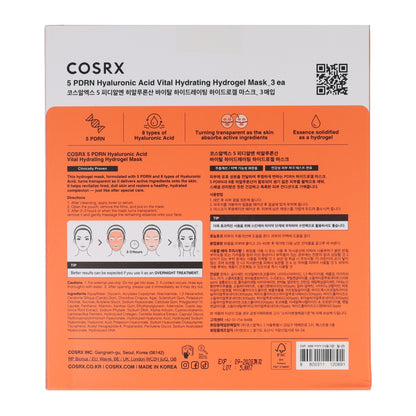 5 PDRN Hyaluronic Acid Vital Hydrating Hydrogen Mask Cosrx 3pcs