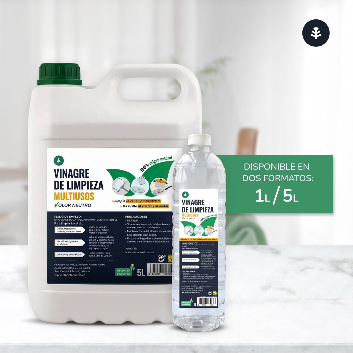 Vinagre de Limpeza Branco Planeta Huerto 1L