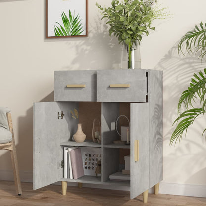 Aparador De Madera Contrachapada Gris Hormigón 69,5x34x89 Cm / Vetonek_4