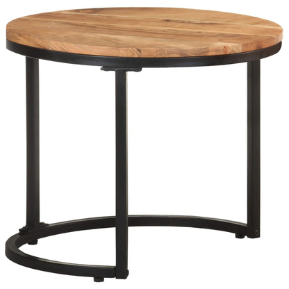 Mesitas Auxiliares 3 Piezas Madera Maciza De Acacia_2